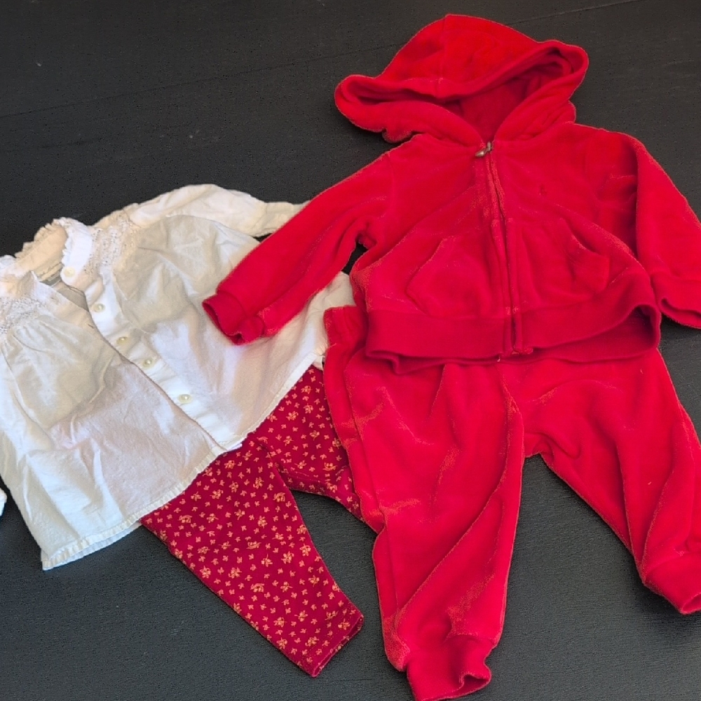 Ralph Lauren Red and White Kids Matching Set